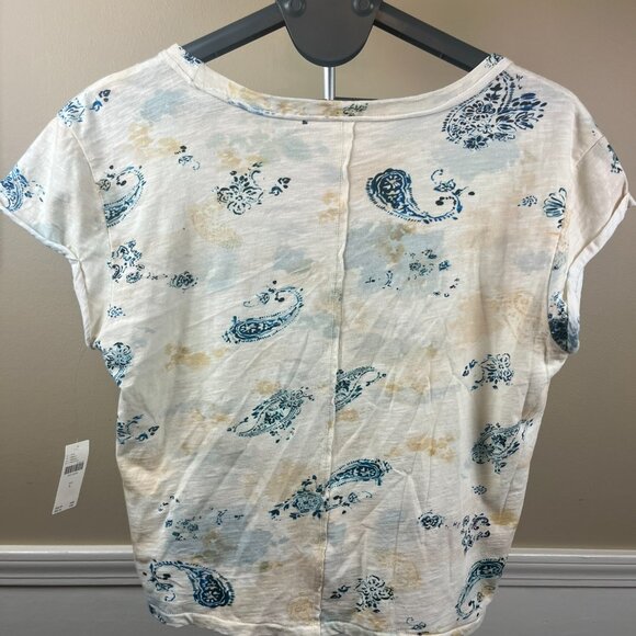 Pilcro Blue and Cream Short Sleeve Tee NWT - Picture 8 of 8